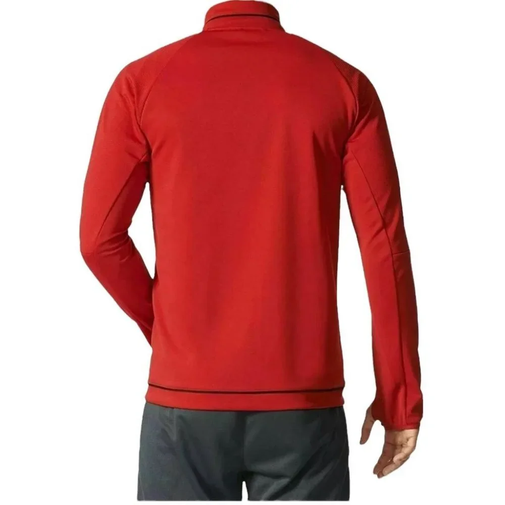Adidas Trio 17 Full Zip Training‎ Jacket White Mock Neck BQ8196 Thumbhole